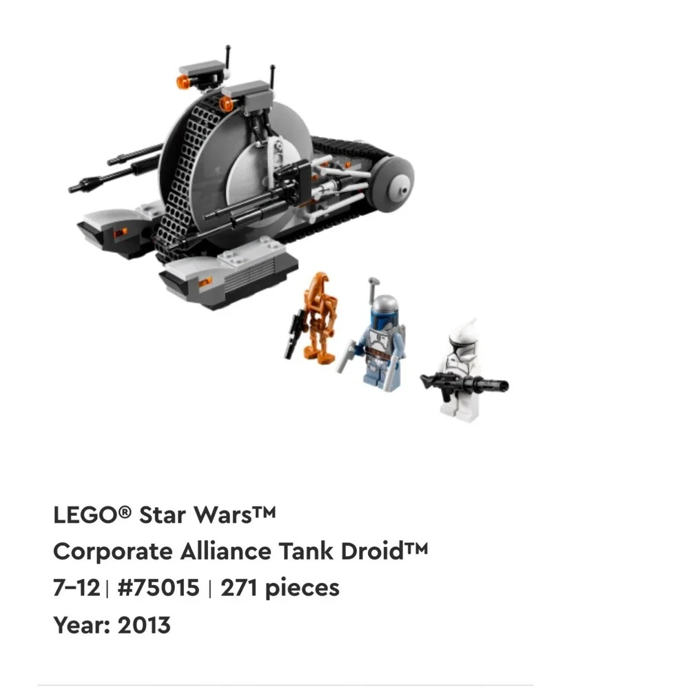 LEGO Corporate Alliance Tank Droid Star Wars 75015 Jango Fett - Picture 1 of 16